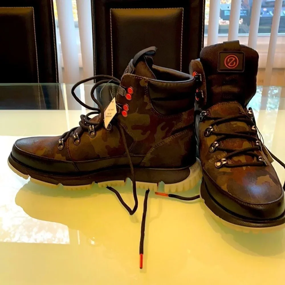 Cole Haan NWT zerogrand waterproof Camouflage boots very light and cool $250